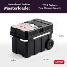 New Masterloader Portable Rolling Tool Box Storage Organizer - Multicolor - View 3