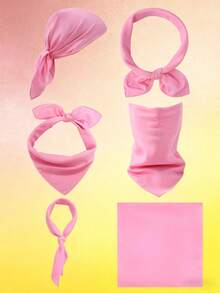 1/3/4 件套免加热卷发器套装，宽缎方巾，女士免加热卷发器，DIY 波浪/卷发造型工具 - 彩色 - 查看 11