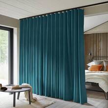 Room Divider Curtains Ceiling Track Curtains W 8.3ft * H 7ft Blue - Blue - View 1