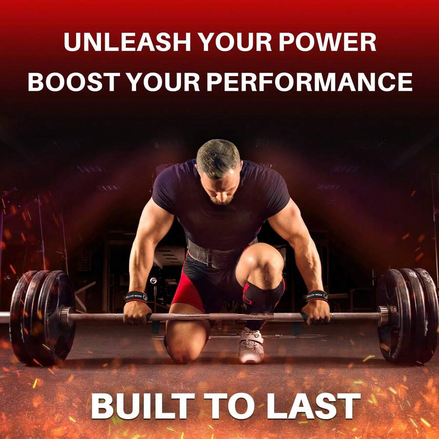 Lifting Straps For Weightlifting Gym Strength Training - Wrist Straps With Neoprene Padded Cotton - Men & Women – Ideal For Powerlifting, Bodybuilding & Deadlifts - 黑色 - 查看 1