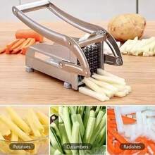 Stainless Steel Vegetable/Fruit/French Fry/Potato/Onion/Cucumber/Eggplant/Carrot/Ham Slicer, Quick Cutting, Kitchen Tool, Efficient Cooking, Manual Operation, No Electricity Required - Multicolor - View 2