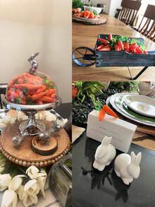 12pcs Realistic Artificial Mini Carrots, Lifelike Fake Carrots Suitable For Easter Decoration, Realistic Vegetable Food Model For Easter Eggs, Easter Bunnies, Home Party Table Decor, Sample Display, Photography Props, Scene Decoration, Home Decor, Theme Party Decor - Multicolor - View 5