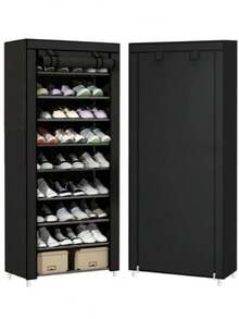 Hua Tang Zapatera de 9 Niveles, Organizador de Zapato,Con funda antipolvo y cremallera,Ajustable que ahorra espacio,Adecuado para guardar zapatos en el salón y el dormitorio. - Multicolor - Ver 11