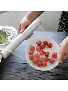 50米保鲜膜，11.81英寸宽，易撕型，适用于微波炉和冰箱，经济型散装食品包装，200张（包装可能有所不同） - 多色2 - 查看 4