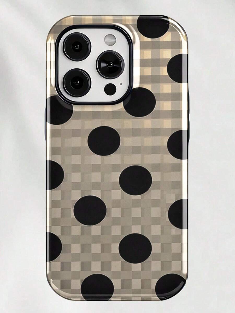 Una funda de teléfono muy elogiada que ofrece protección superior con una confección de primera calidad: los patrones no se despegan. | Funda con estampado de cuadrícula y lunares compatible con: iPhone 17 Pro Max/16 Pro Max/16 Plus/15 Pro Max/15 Plus/14 Pro Max/14 Plus/13 Pro Max/13 Plus/12 Pro Max/11 Pro Max - Multicolor - Ver 1