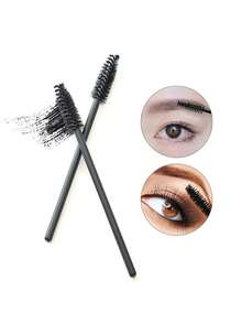 50支装睫毛膏套装 - 含睫毛膏梳和睫毛膏涂抹器，无香精，适合敏感肌肤，可用于睫毛嫁接和眉毛造型。螺纹刷头，可作为替换套装或单独使用。旅行或出差时的必备美妆好物。