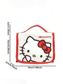 Sanrio 1个三丽鸥大容量可折叠卡通化妆包，可爱旅行便携化妆品收纳包 - 彩色 - 查看 9