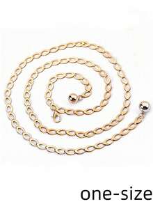 1pc Plus Size Women's Geometric Pattern Waist Chain, Stylish Design - Fashionable And Versatile, Ideal For Daily Outfit Decoration, Suitable For Dresses, Formal Wear, Parties, Gatherings, Also Makes A Great Birthday Gift. - Sunflower Seed Chain - View 17