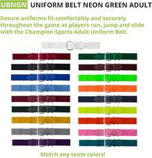 Sports - Cinturón de béisbol para Adulto - Verde Neón - Ver 3