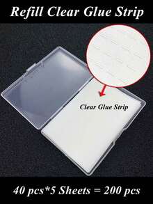 200片自粘假睫毛簇，防水，可重复使用，持久粘性，睫毛嫁接工具，睫毛胶替代品，化妆工具，假睫毛簇粘条 - 黑色 - 查看 12