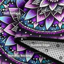 1pc Extra Large Bohemian Purple Mandala Area Rugs - Non-Slip Machine Washable Floor Rugs With Purple/Blue/Pink/Black/Teal Intricate Pattern, Durable Polyester & TPR Backing For Living Room, Bedroom, Home Decor - Style 1 - View 10