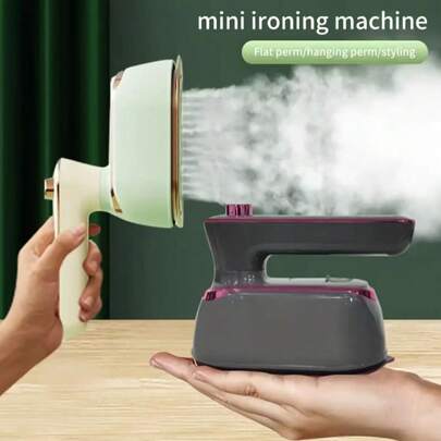 OBOVAY 1 件装便携式旅行蒸汽熨斗 - 小巧迷你蒸汽熨斗，带数字显示屏，3 档温度设置和 3 档蒸汽强度，英式插头，耐用塑料/金属结构，适用于熨烫衣物，宿舍、家庭必备，衣物蒸汽熨斗，宿舍电器，现代电器，高效蒸汽技术