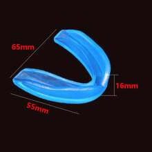 Sports Mouth Guard Boxing Sanda Karate Taekwondo Fighting Game Training Anti-Molar Protect Basketball Football Stereotype Safety - 藍色有盒 - 查看 7