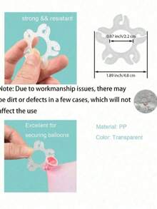 50pcs Balloon Clips, Balloon Arch Frame Connectors, Reusable Plastic Balloon Clips With Multi-Function Rings For Balloon Arch Columns Decoration, Suitable For Birthday, Wedding, Party Balloon Arch, Valentine's Day, Christmas, Halloween - Multicolor - View 3