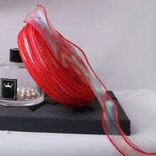 4厘米宽 10/50码彩虹欧根纱丝带，透明宽工艺丝带，适用于鲜花、花束、花环、婚礼、生日派对、情人节礼物、发饰、装饰品等。 - 多色 - 查看 12