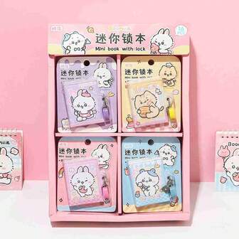 1 pieza Mercancía de dibujos animados de anime japonés popular, Diario de bloqueo de dibujos animados creativos de anime japonés Xiaoba Wusaki, Cuaderno con candado lindo para estudiantes, Cuaderno con libro del olvido, Página de color con tiempo bloqueado secreto, Libro de bolsillo portátil con mini candado para guardar tus pequeños secretos, Mini libro de bolsillo, pequeños regalos, regalos para amigos y familiares, regalo de Año Nuevo, regalo de San Valentín, regalo de Pascua, estilo aleatorio