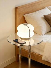 Minimalist Transparent Side Table, A Coffee Table Designed For Extra-Small Spaces. Made Of Acrylic For A Zero-Pressure Feel, Suitable For Living Room, Bedroom, And Balcony In Various Settings. Easily Matches Nordic Modern Style. - Transparent - View 8