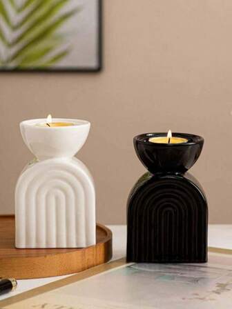 An Arched Incense Burner With A Candlestick Base, Featuring A Creative Design And Minimalist Style-The Ideal Gift; Perfect For Parties, Holidays, Home Decor, And Table Setting. Suitable For Home Decor, Bedroom Decor, Office And Student Dormitories, Storage, Wedding Decorations, House Decorations, Jewelry Storage, Party Decorations, And Is The Best Gift Choice.