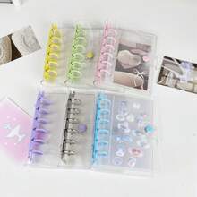 A7 Transparent Loose-Leaf Notebook, Monthly/Dot Grid/Squared/Lined Refillable Diary Notebook, A7 Ring Binder Notebook - Multicolor - View 4