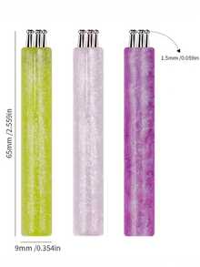 1pc Nail Art Pen, Acrylic Stick, Multiple Colors Available, Flower Petal Pattern, DIY Style - Multicolor - View 9