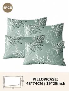 1pc/2pcs/4pcs Polyester Floral Pattern Pillowcase (Pillow Insert Not Included), Soft & Comfortable, Suitable For All Seasons - Multicolor - View 14