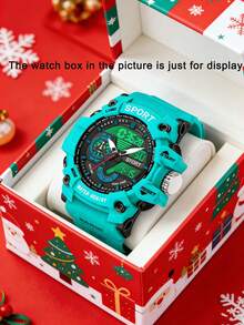 1 件多功能防水运动电子表，双显示屏，适合日常佩戴，馈赠佳品