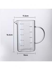Tazza dosatrice in vetro borosilicato resistente al calore con manico antiscivolo e beccuccio a V - Resistente ai microonde e agli urti - Vetro trasparente con indicazioni in millilitri - Adatto per cottura, laboratorio, servizio - Confezione singola (disponibile in misure da 350ml/500ml/1L) - Multicolore - Visualizzare 17