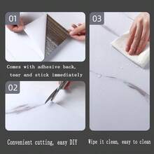 20/50 piezas Cycleader Lujoso Aspecto de Mármol Europeo Pegatinas de Vinilo Autoadhesivas, Fácil de Limpiar, Resistente al Agua y Removible para Decoración de Cocina, Baño y Dormitorio