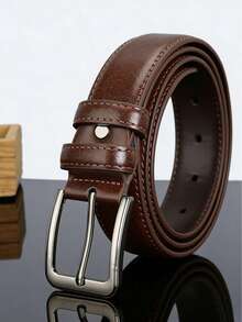 1 2/6 Inch Men's Premium Top Grain Leather Belt, Classic Casual Business Belt With Single Prong Buckle - ZP031 32 - View 11
