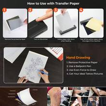 100pcs Professional Tattoo Transfer Paper - Stencil Transfer For Effortless Tattooing - Advanced Thermal Carbon Copier - Durable & Seamless Compatibility With Tattoo Supplies - Multicolor - View 5