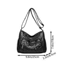 New Multi-Functional Middle-Aged Women's Handbag, Mother Bag, Mother-In-Law Bag, Soft Leather Feel Shoulder & Crossbody Bag