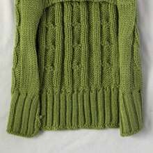 1件腊肠犬毛衣，长款狗狗毛衣，宠物服装，纯色英伦风宠物毛衣，加长款宠物毛衣，简约设计，情侣/闺蜜款，适合贵宾犬、巴塞特猎犬、腊肠犬、比格犬、柯基犬等长身犬种，猫咪也可穿着，加长款毛衣，可定制 - 綠色 - 查看 19