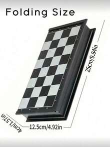 1 Set Magnetic Chess Set, Luxury Gold & Silver Foldable Chessboard, Portable Travel Chess Game, Giant Chess Dominoes, Transparent Chess Pieces, Chess Strategy Game, Suitable For Adults & Kids, Indoor/Outdoor Party Gift - Multicolor - View 6