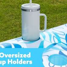 1个便携式充气日光浴池 - 蓝粉色，可拆卸垫子，无需充气泵，经久耐用，适用于家庭、海滩和泳池，可在漂浮游泳时放松身心，适合夏季水上派对，充气泳池 - 彩色 - 查看 9