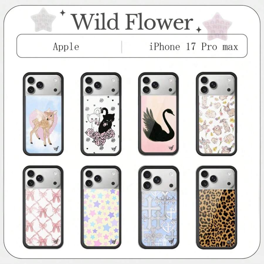New Wildflower 3D WF Bow Little Deer Phone Case For IPhone 12 13 14 15 16 17Pro Max Plus Rabbit INS Cartoon Cover Rabbit 17 Pro - F39-4 - View 1