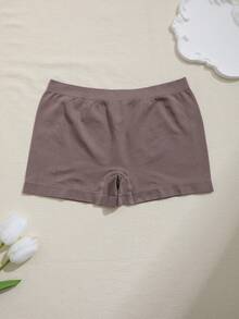 Women's Seamless Hipster Panties, Low-Rise Briefs, Soft & Sexy Underwear, Black Shorts, Ladies' Underwear, Minimalist Style Panties, Suitable For Summer Dresses - Mauve Purple - View 5