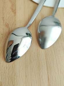 2支/4支/6支装浓缩咖啡勺，优质冰淇淋勺，5.4英寸（13.8厘米）430不锈钢小号可重复使用勺，适用于咖啡、茶、甜点、开胃菜、冰淇淋、酸奶