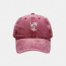 Unisex Vintage Washed Cotton Caps Coconut Tree Embroidery Baseball Cap Men Women Adjustable Casual Outdoor Streetwear Sports Hat - 海軍 - 查看 5