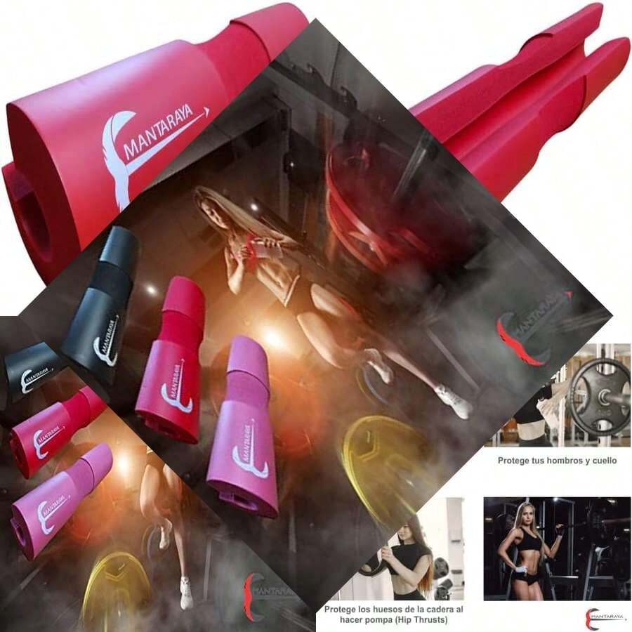 Barbell Pad for Bench Press and Squats - Protects Shoulders and Neck - Rojo - Ver 1