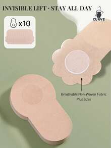 40 buah Bantalan Pengangkat Payudara Sekali Pakai 10cm | Kain Non-Woven, Cocok untuk Musim Panas, Sesuai untuk Cup A/B/C - Krem - View 14