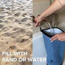 Pesas rusas plegables y ajustables para entrenamiento de fuerza - Bolsa de entrenamiento versátil con agua y bolsa de arena - Arena - Ver 7