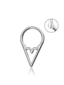 New Titanium Nose Ring Waterdrop Heart F136 Titanium Classic Hinged Segment Nose Hoop Septum Clicker Piercing Lip Ear Cartilage Helix Body Piercing Jewelry