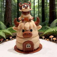 Mô hình bò cao nguyên dễ thương in 3D + Mô hình giường bò cao nguyên, Tượng nhỏ bằng nhựa trang trí bàn làm việc, Quà tặng ngày lễ - Nhiều màu - Xem 11