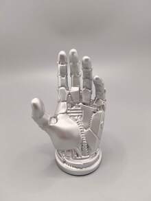 1pc Futuristic Cyberpunk Mechanical Arm Statue, Black Palm, Game Controller Holder, Headphone Stand, Desktop Decor, Perfect Gift For Gamers And Men, Suitable For Halloween, Christmas, Anniversary, Thanksgiving And More