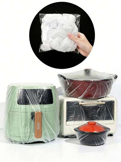 20pcs/50pcs Large Transparent Plastic Kitchen Appliance Fan Rice Cooker Dust Cover,Women's Day,Travel Essentials,Wedding Favours,Y2k,Bedroom,Car Accessories Women,Kitchen Decor,Kitchen Decor,Household Items,Mother's Day Gift,Bedroom Decor,Garden,Kitchen Decor,Summer,Beach,Travel Essentials,Room Decor,Squishy,Graduation