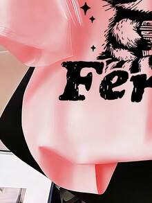 Tween Girls Casual Cartoon Letter Print Short Sleeve T-Shirt, Summer - Pink - View 7