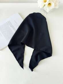 1-3pcs Teens/Young Adults Solid Color Fabric Large Triangle Headscarf Headband - Multicolor - View 5