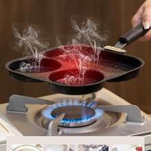 Sartén para panqueques de 4 orificios, sartén antiadherente para huevos, sartén para hamburguesas, cocedor de huevos antiadherente, sartén de hierro fundido para huevos, sartén para hamburguesas y desayuno, cocedor de huevos, sartén para panqueques, sartén antiadherente mini para panqueques, molde para hamburguesas, dedicado al desayuno, sartén antiadherente mini para panqueques, molde para hamburguesas, dedicado al desayuno. Apto para cocina eléctrica, cerámica, de gas y de inducción. Regalo del Día de San Valentín, olla de cocina