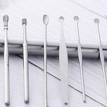 6pcs Spring Earwax Cleaner Tool Set - Spiral Design Stainless Steel Ear Picks ,Stainless Steel Ear Pick Set With Keychain Box,Ear Wax Removal Kit For Ear Adult… - Thép không gỉ A màu trắng bạc - Xem 7