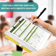 Carpeta de 3 anillos impresa de 1.5 pulgadas, carpeta de anillos en D con bolsillos, carpetas decorativas para la escuela universitaria u oficina, lindas abejas de dibujos animados blanco y amarillo - talla únicax1 - Ver 5